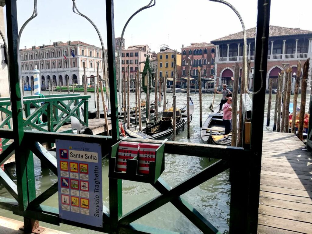 Crossing the Grand Canal with a traghetto